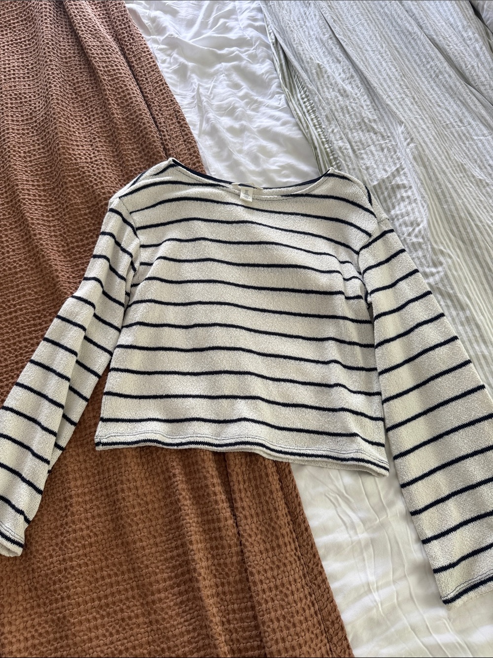 Striped Long-Sleeve Sweater